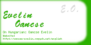 evelin oancse business card